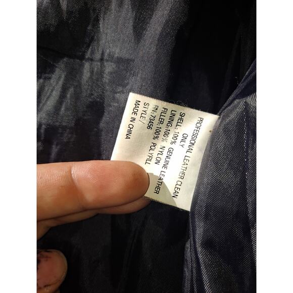 Comint mens black leather jacket winter coat size XL - Picture 8 of 9